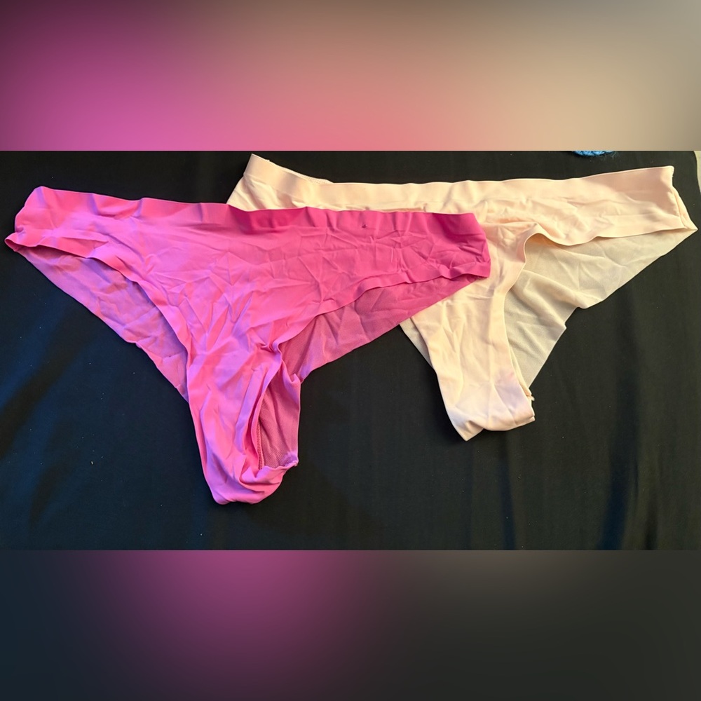 Strm Line Intimates 2 piece no show ruched mesh back panties NWOT size XL